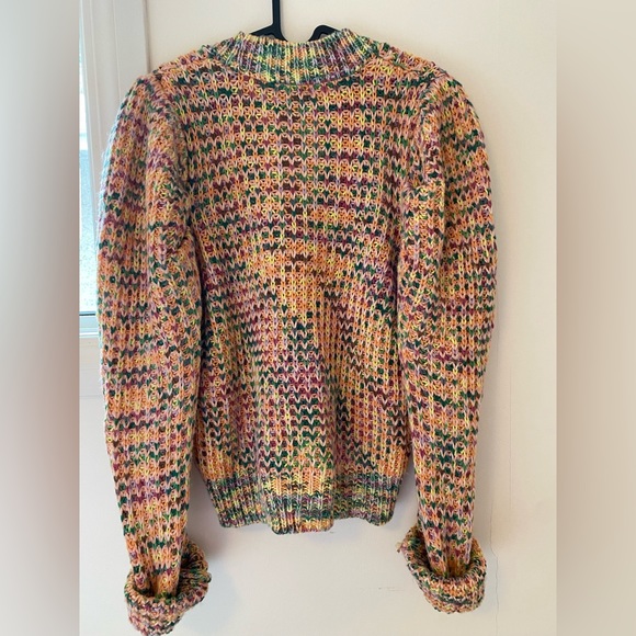 MOON RIVER Multicoloured Puff Sleeve Cardigan - Picture 6 of 6